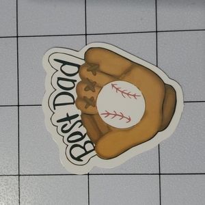 Baseball Best Dad Sticker
